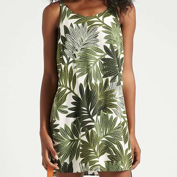 Topshop Dresses & Skirts - TOPSHOP PETITE Palm Leaf Print Slip Dress Sz 2